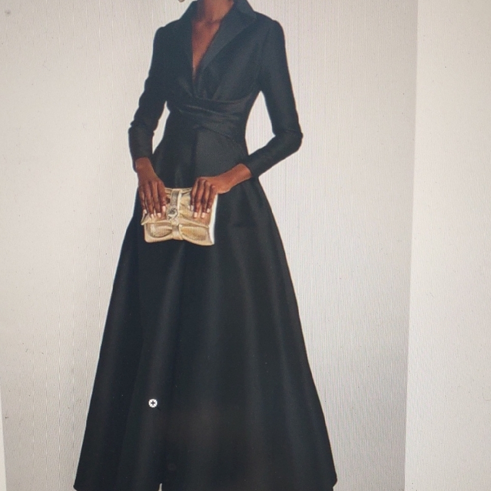 Chic Black Long Sleeve Dress - SIZE 2XL